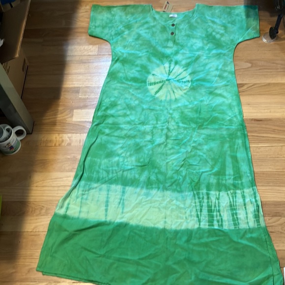 NWT boho tie dye cotton dress by Eternia St. Patricks Day - Picture 4 of 11